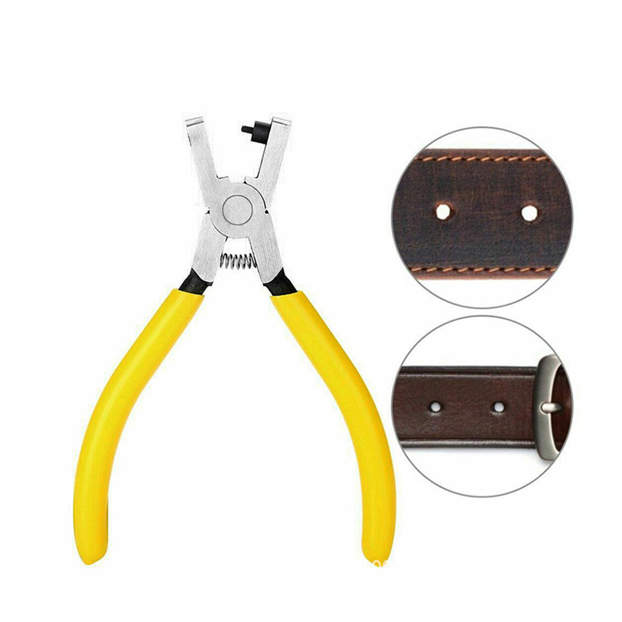  3pcs Card Leather Belt Hole Punch Puncher Eyelet Plier Snap  Button Setter Crop a Dile Hole Punch and Eyelet Setter Tool Kit