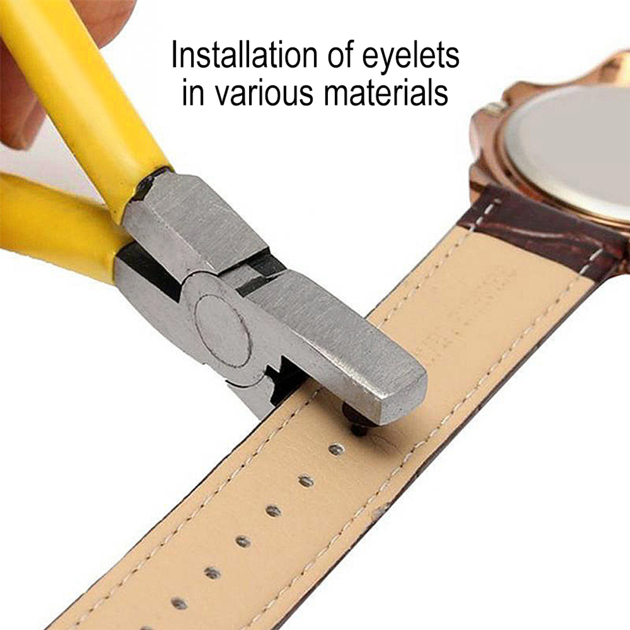 PeoTRIOL Leather Hole Punch, Belt Puncher, Revolving Punch Plier, Multifunctional Hole Tool for Belt Watch Strap Shoe Fabric Pap