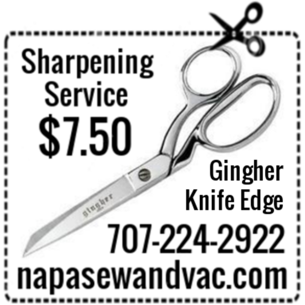 Grooming Shear Sharpening - NAPA SEW & VAC