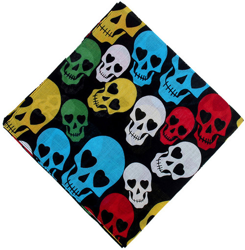 Colorful skull bandanna