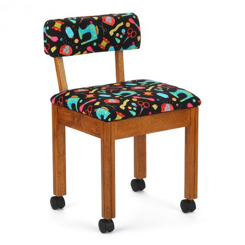 Sewing Chair – Model 6106 – Jewel Red Cats Meow – Arrow – My