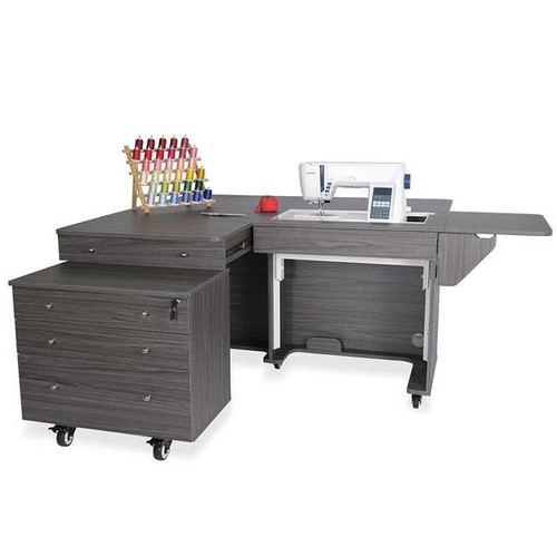 Talk about surface area AND storage! Together, the Kangaroo and Joey II create an ideal workspace for large projects but can hop into any sewing room and fit perfectly. Have a heavier sewing machine or embroidery machine? No problem, this cabinet is built for that.