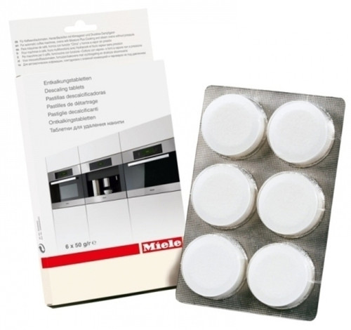 Cleaning agent tablets (6 count) for removing mineral deposits from the heating element and water pathways.