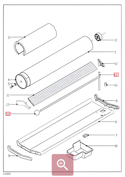 Clothes Bar Assembly: HM80-16 or B990/B890 Rotary Irons - 7227391
