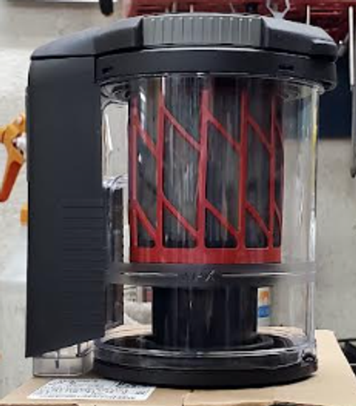 Miele HX2 Dirt Bin Assembly - 11627048, is similar to the image provided. Distinquishing color markings may vary from model to model.