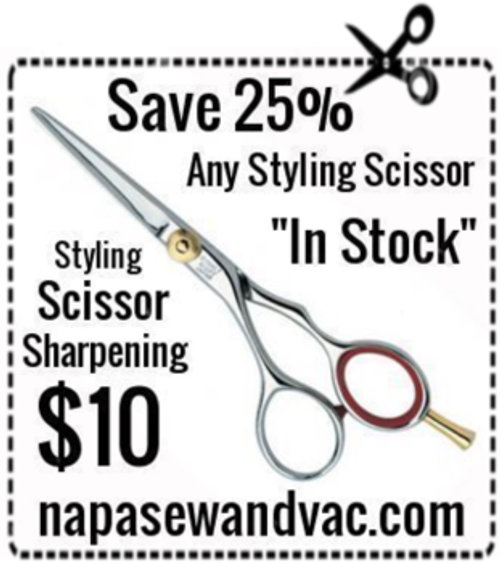 Styling Scissor Sharpening Service - 5 pair