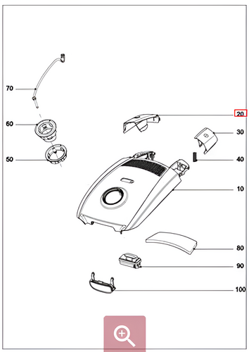 #20 - Cord Rewind Foot Pedal C2EP SDCE0 - 7516662