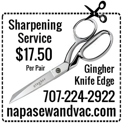 Gingher Scissor Sharpening - 5/ pair sharpened and adjusted