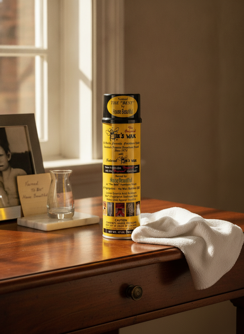 Use it on wood, leather, marble, granite, wrought iron, stainless steel, glass, and mirrors! It leaves no fingerprints, has no wax buildup over time and requires NO BUFFING!