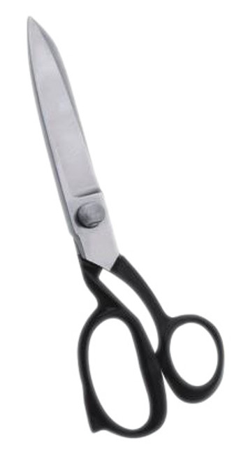 All Steel 8" Bent Trimmer with black handle - Most popular all round dressmaker shear.