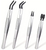 1/4 Pieces Tweezers With Rubber Tips Tweezers Rubber PVC Silicone Coated