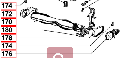 Miele S7/U1 Brush Roll Assembly