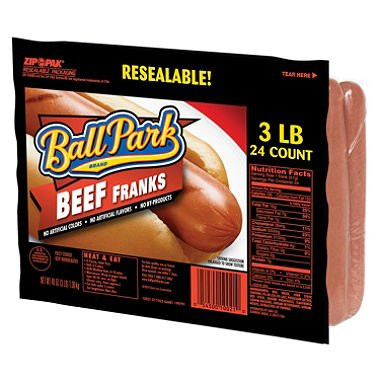 Ball Park Beef Franks 3lbs 2 PK