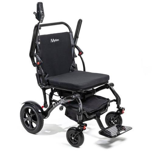 Motion Photon HD Folding Electric Wheelchair Arms Raised