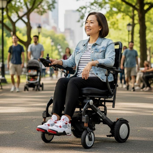 Pride Jazzy Carbon Injection Folding Electric Wheelchair Image 4