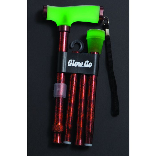 Folding Walking Stick with Glow Grip Handle Image 3