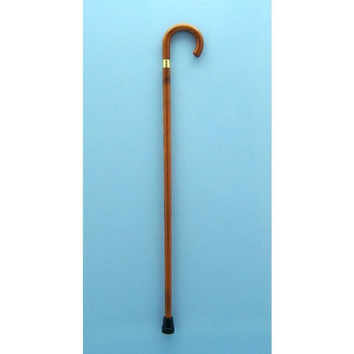 Crook Handle Wooden Walking Stick Image 1