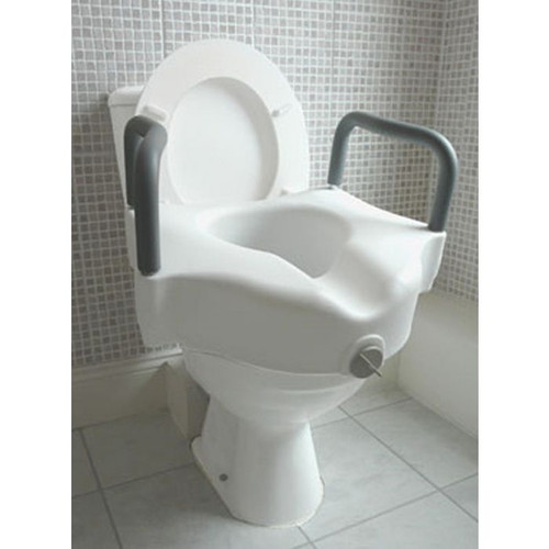 Raised Toilet Seat with Arms