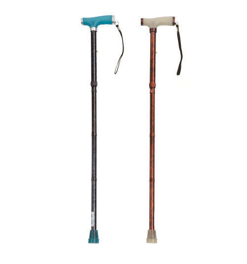 Folding Walking Stick with Glow Grip Handle