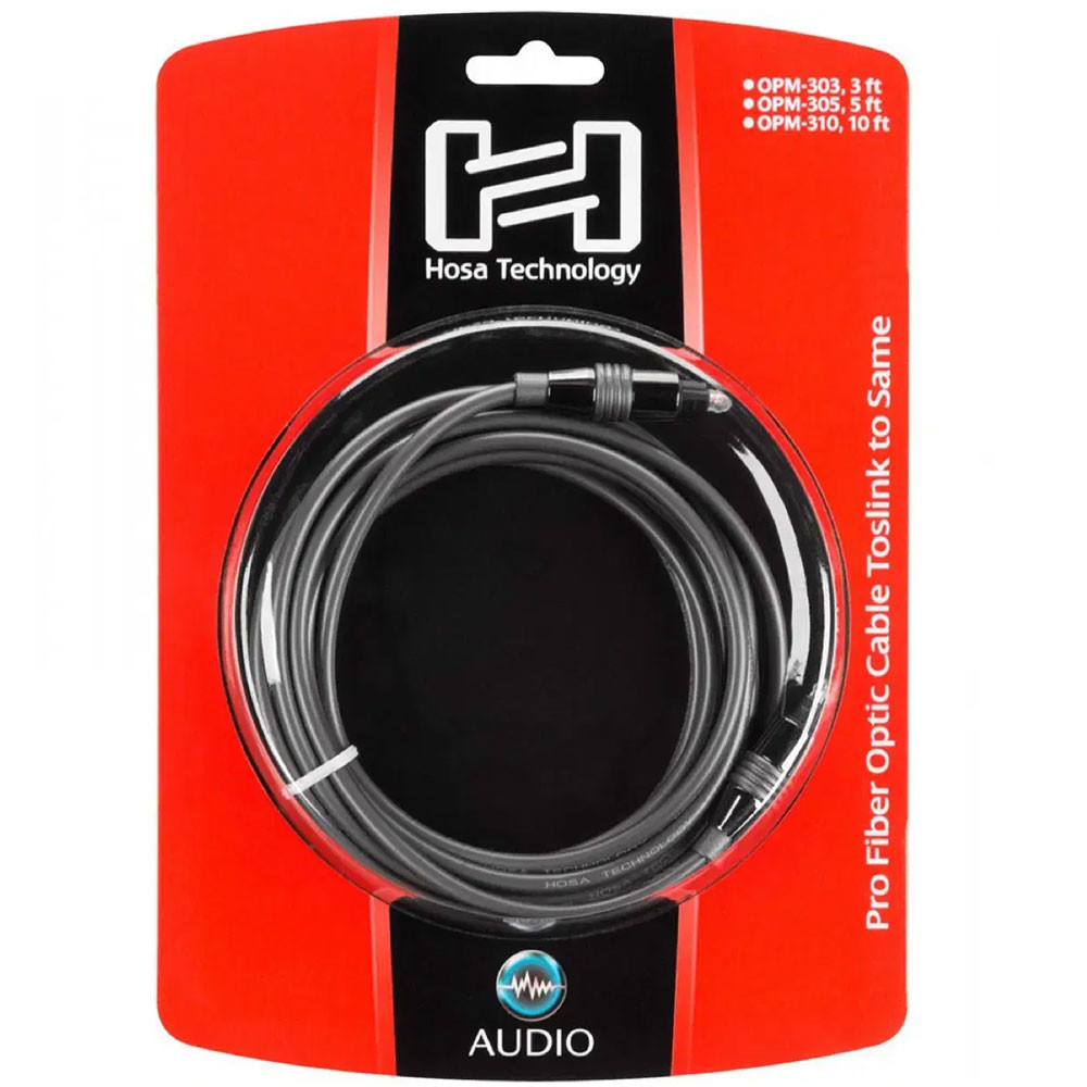 Cavo Ottico Soundbar Hosa - Pro Fiber Optic Toslink Cable - 15 Foot – Métronomie Cavi Audio