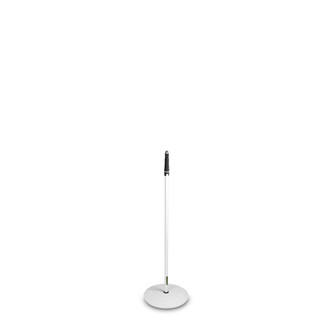 GRAVITY GMS23W STRAIGHT MICROPHONE STAND W/ ROUND BASE WHITE