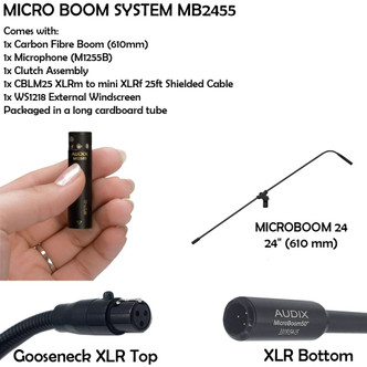 AUDIX ADX-MB2455-C MICROBOOM SYSTEM 24" W/ M1255B MIC