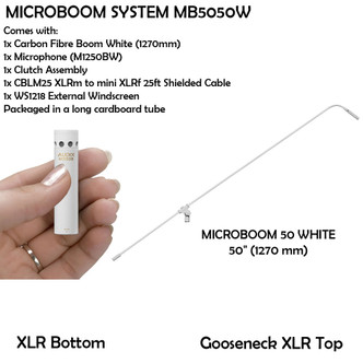 AUDIX ADX-MB5050W-C MICROBOOM SYSTEM WHITE 50" W/ M1250B MIC