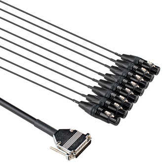 HOSA EDGE DBF501 DB25 TO NEUTRIK XLRF SNAKE 1M