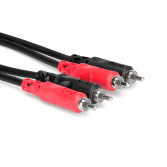 HOSA CRA202 STEREO INTERCONNECT, DUAL RCA TO SAME, 2 M