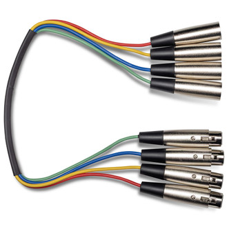 HOSA XLR401.5 4 CH SNAKE XLR3M-XLR3F 1.5FT / 0.46M