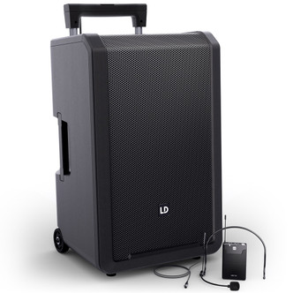 LD SYSTEMS ANNY 12 BPH B5 - 12 PORTABLE BATTERY-POWERED BLUETOOTH® PA SYSTEM W/ MIXER & 1 × HEADSET MICROPHONE (INCL. BODYPACK)