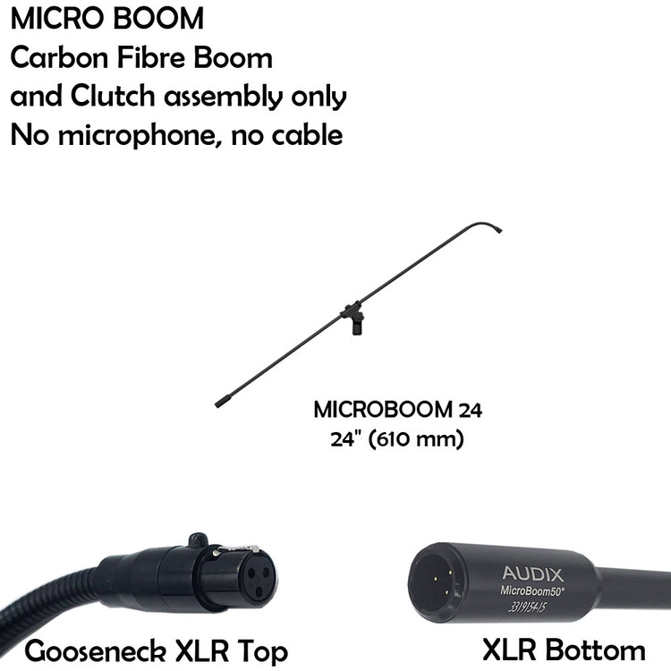 AUDIX ADX-MICROBOOM-24 609MM CARBON FIBRE BOOM & CLUTCH