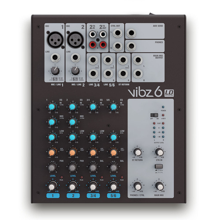 LD VIBZ 6 - 6 CH ANALOGUE MIXER