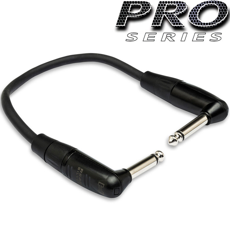 HOSA PRO HGTR000.5RR PRO GUITAR PATCH CABLE, REAN RIGHT-ANGLE TO SAME, 6 IN / 15CM