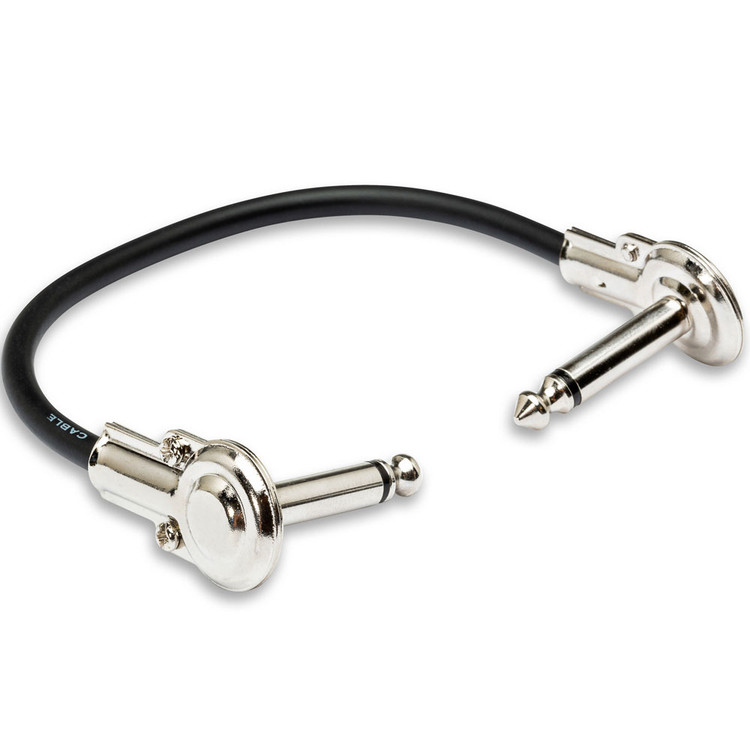HOSA IRG100.5 GUITAR PATCH CABLE, LOW-PROFILE RIGHT-ANGLE TO SAME, 6 IN / 15CM