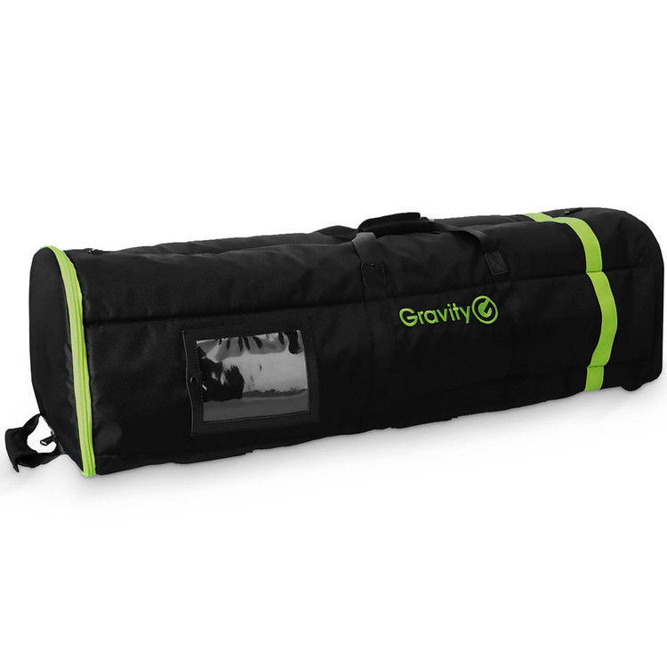 GRAVITY GTBGMS6B TOURING TRANSPORT BAG FOR 6 MIC STANDS W/ WHEELS