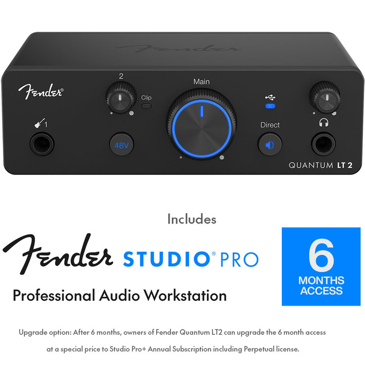 FENDER QUANTUM LT2 2x2 USB-C AUDIO INTERFACE