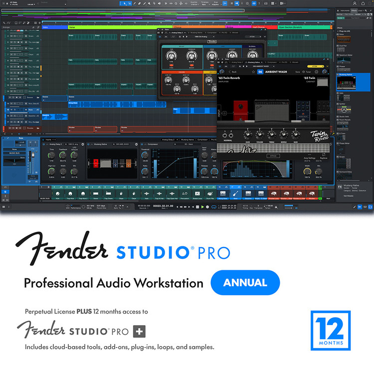 FENDER STUDIO PRO 8 PERPETUAL + 12M SUBSCRIPTION TO PRO+