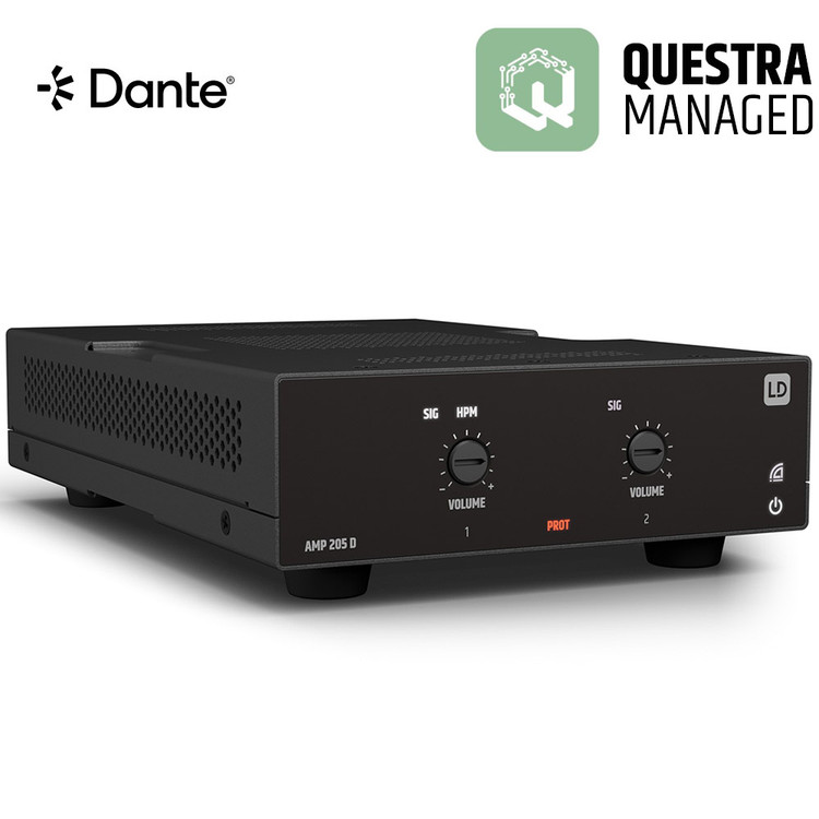 LD TICA AMP205D DANTE ENABLED AMPLIFIER 2 x 50W @ 4 OHMS