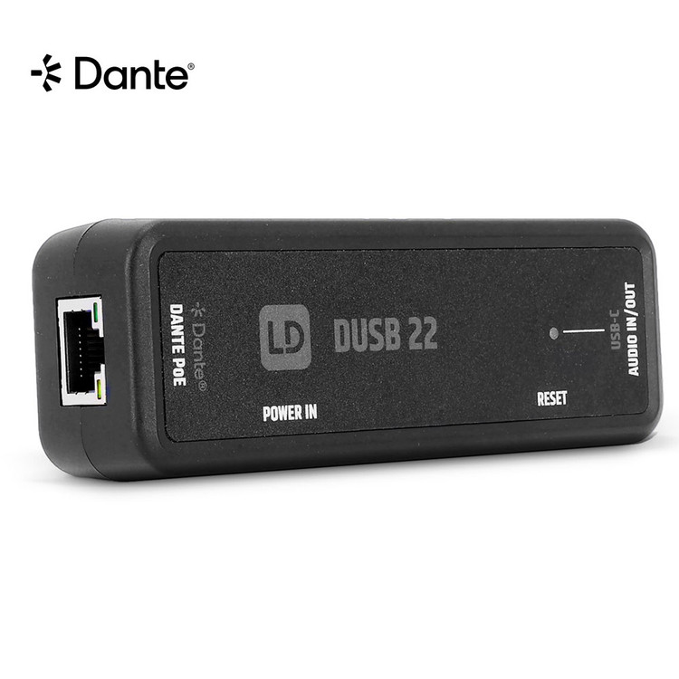 LD TIVA DUSB 22 - 2X2 DANTE USB-C AUDIO INTERFACE