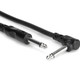 HOSA CPP110R UNBALANCED INTERCONNECT, 1/4 IN TS TO RIGHT-ANGLE 1/4 IN TS, 10 FT / 3M