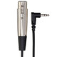 HOSA XVS101F CAMCORDER MICROPHONE CABLE, XLR3F TO RIGHT-ANGLE 3.5 MM TRS, 1 FT / 0.3M