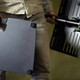 GRAVITY GLTST02B BLACK LAPTOP LECTURN STAND W/ STEEL BASE