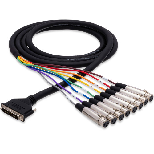 Open Box Hosa DTF-805 15-Foot Balanced XLR Female To DB25 8-Channel Sn - Pixel Pro Audio