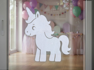 Cute Unicorn Party Favors Window Clings Reusable Kids Party Bag Fillers Set 6