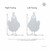 Size guide showing left and right-facing Funny Chook window clings with measurements for clear scale reference.