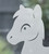 Close-up of a frosted Foal window cling clinging to glass, showing etched-glass texture and soft matte finish.