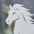 Close-up of a frosted Pony window cling clinging to glass, showing etched-glass texture and soft matte finish.