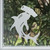 Installed view of the Hammerhead Shark frosted window cling, showing its reusable static‑cling design and soft etched‑glass effect.