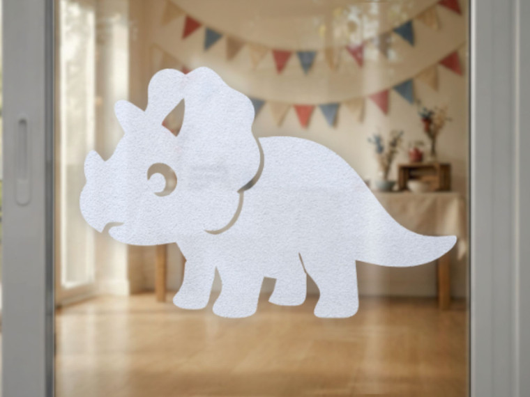 Dinosaur Party Favours – Frosted Window Clings (Set of 6, Individually Packaged)